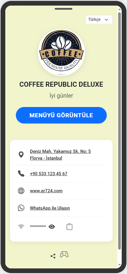 COFFEE REPUBLIC DELUXE - Coffee Republic Moon Menü